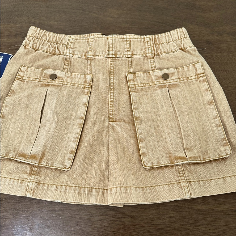 NWT Free People Gold Dust Denim Jean Skirt Sz 4